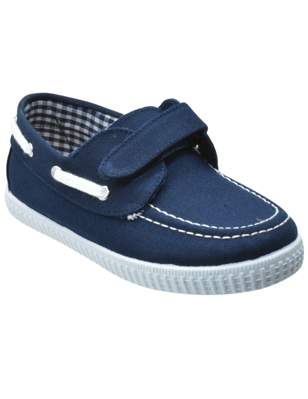 Zapato Náutico Pekis en Pique Azul Marino para Niño