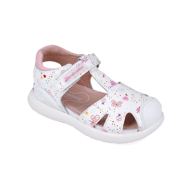 Sandalia Niña Mari Piel Estampada con Velcro - BIOMECANICS