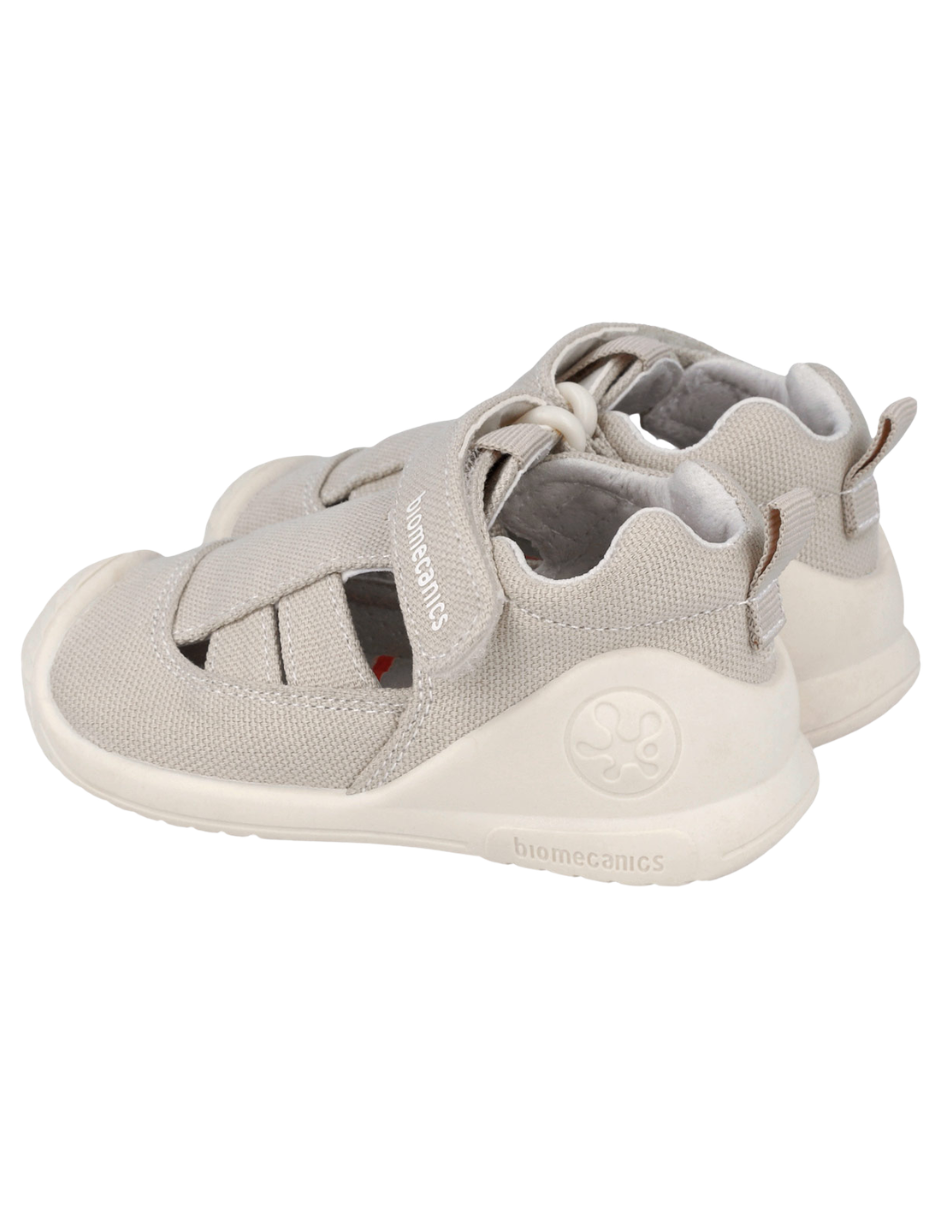 Sandalia Biomecanics Beige-Claro con Velcro y Pique para Bebé