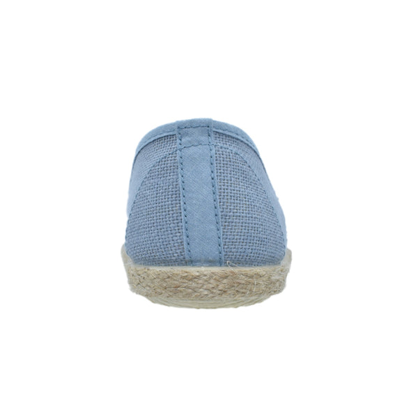 Zapato tipo valenciana de lino celeste para niño – Tokolate