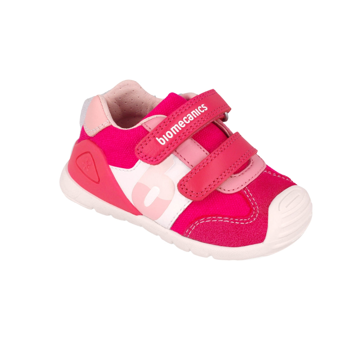 Zapato Niña Rosa con Doble Velcro - BIOMECANICS