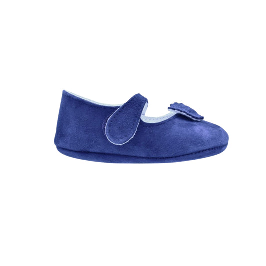 Zapato de bebé en ante azul marino – Pekis
