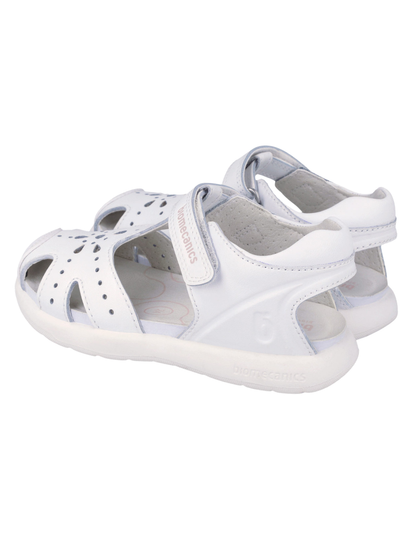 Sandalia Biomecanics Blanco con Puntera/Calada y Velcro para Niña