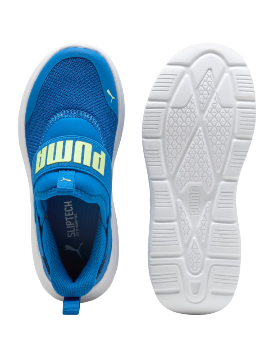 Tenis Puma Soft Wired 2 Sliptech PS Blancos para Niño