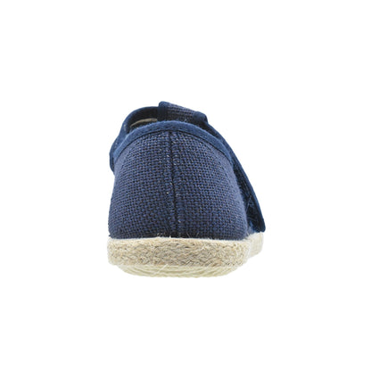 Zapatos Tokolate Tipo Pepito en Lino Azul Marino para Niños (Unisex)