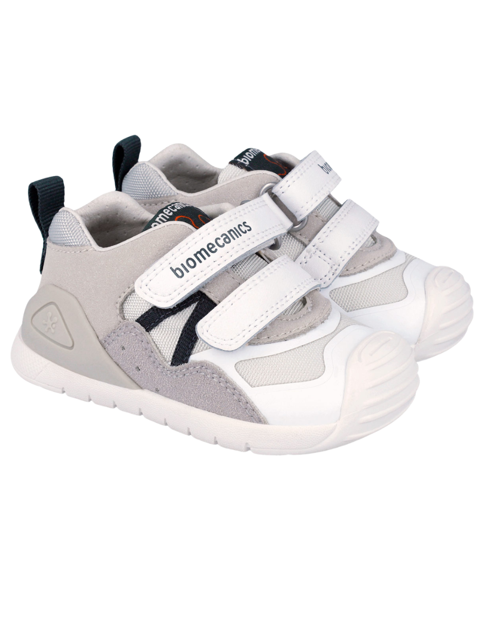 Zapato Biomecanics Blanco con Dos Velcros V para Bebé