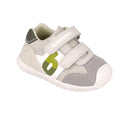 Zapato Niño Doble Velcro Verde y Gris -BIOMECANICS