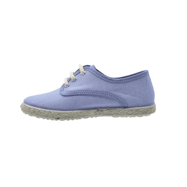 ZAPATO NIÑO GRIS LONA CORDONES/YUTE- PEKIS