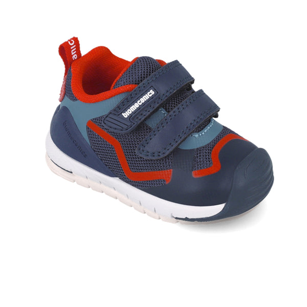 Zapato Niño Rejilla Azul con Doble Velcro - Biomecanics