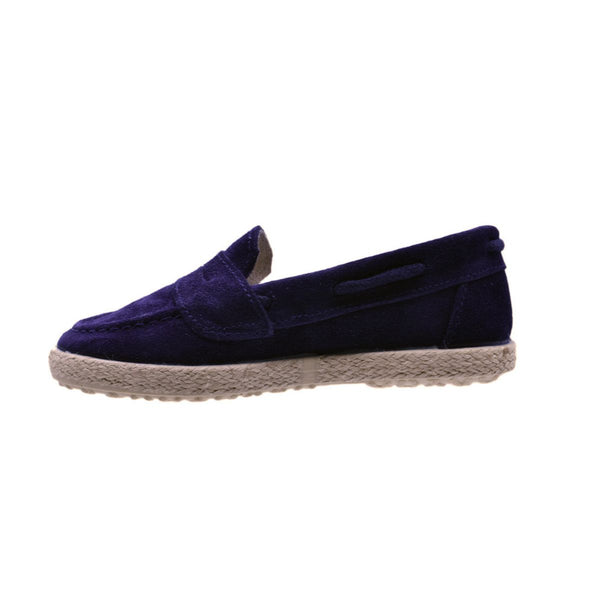 Mocasines Pekis en Serraje Azul Marino con Antifaz para Niño
