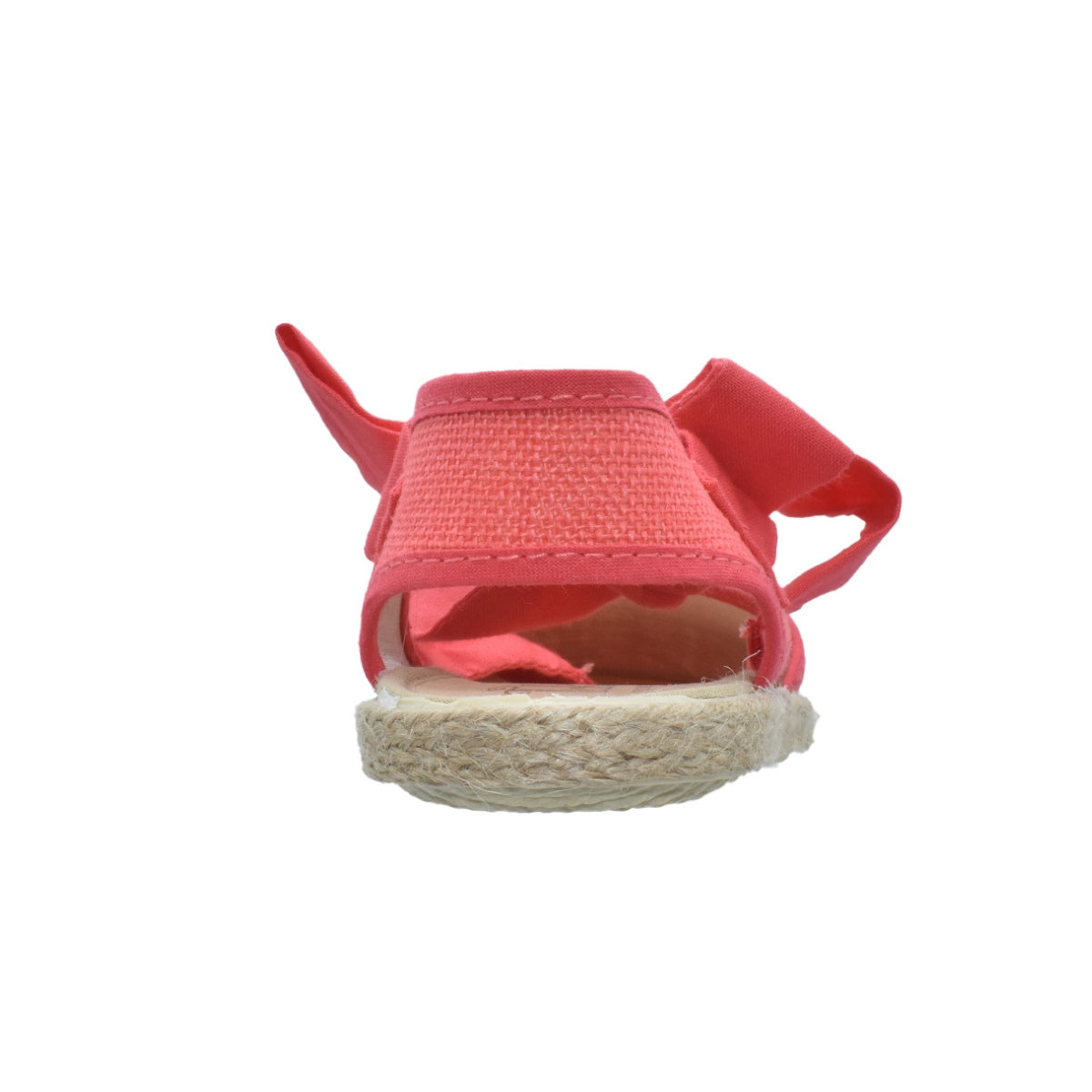Zapato tipo valenciana en lino coral con lazo – Tokolate