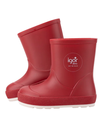 Bota Igor Baja Lluvia Rojos para Niños(Unisex)