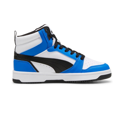 Tenis Puma Rebound V6 Mid JR Blancos para Niño