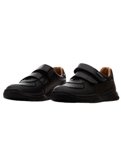 Zapato Coqueta Escolar Dos Velcros Negros para Niño