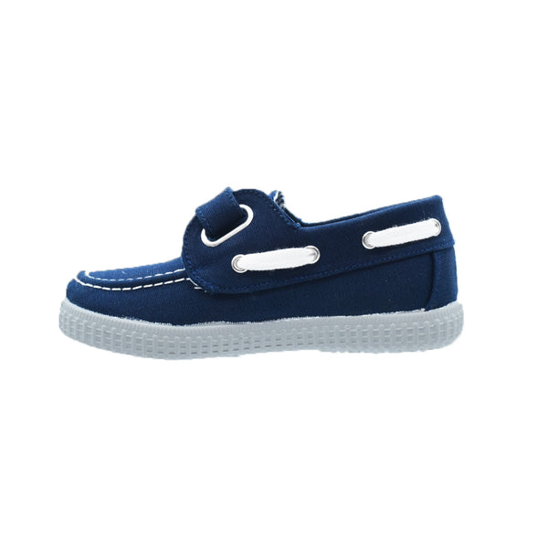 TOP SIDER NIÑO MARINO VELCRO PIQUE- PEKIS