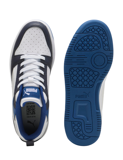 Tenis Puma Rebound V6 LO JR Blancos para Niño