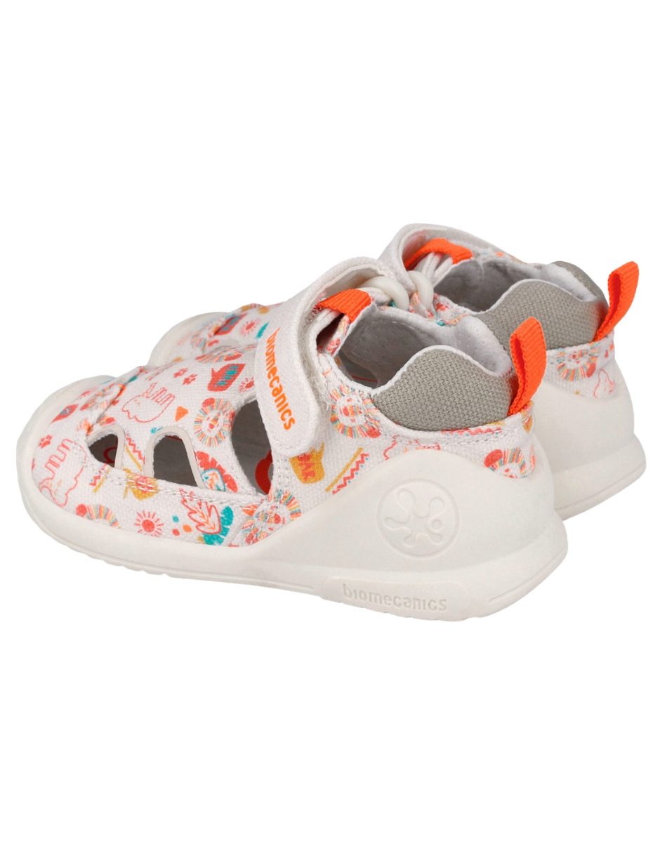 Sandalia Biomecanics Beige con Pique Estampada para Bebé