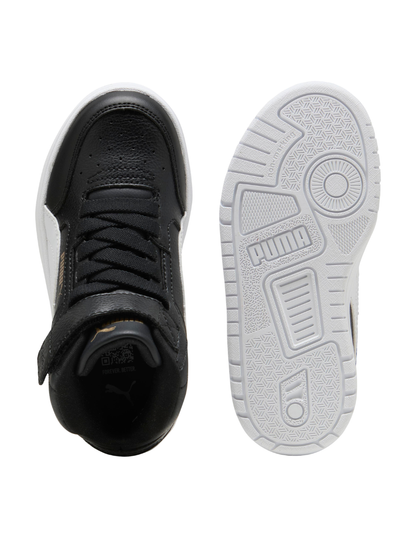 Tenis Puma Shuffle Downtown Mid AC+ PS Negros para Niño