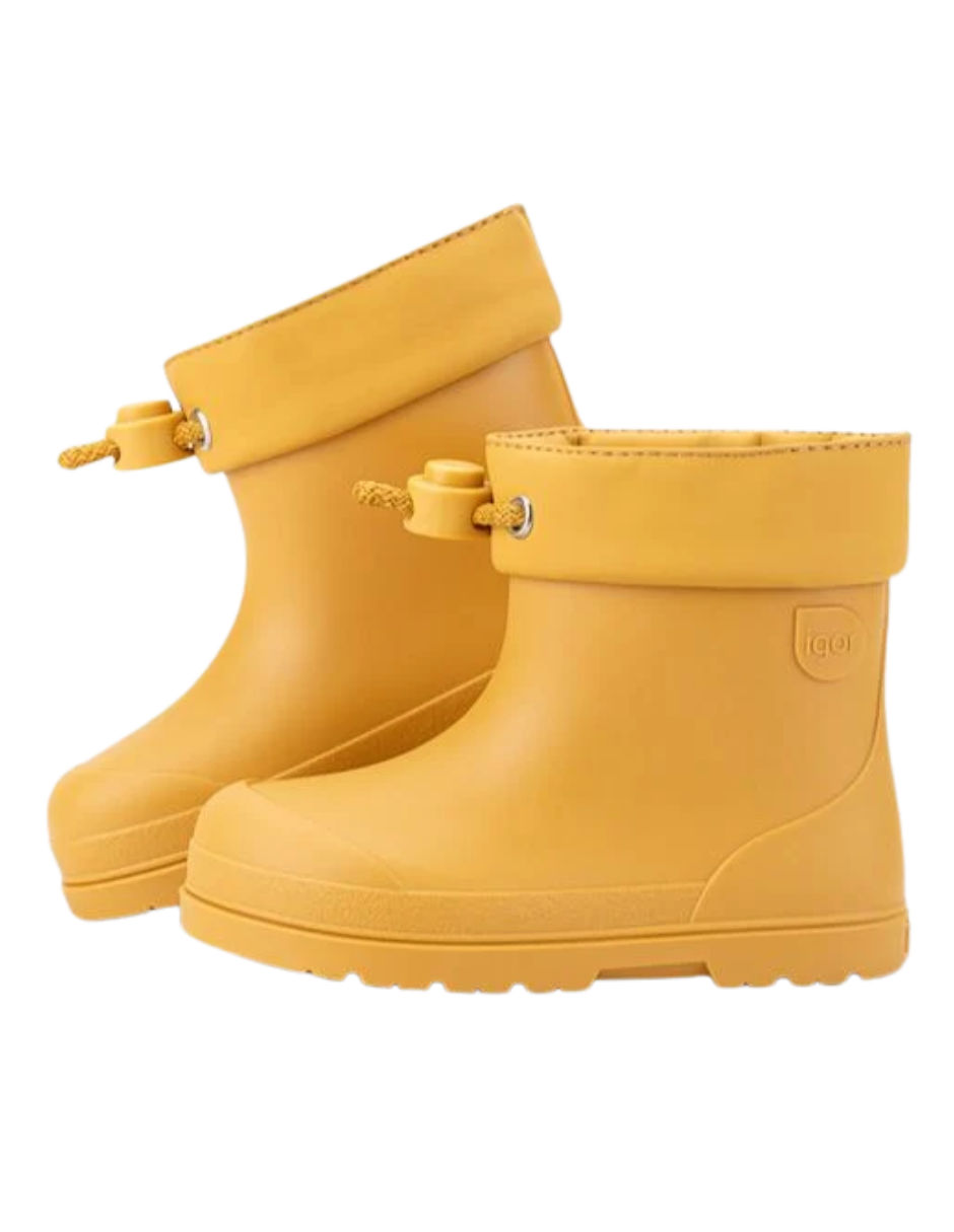 Bota Igor Baja Lluvia Cuello Amarillos para Niños(Unisex)