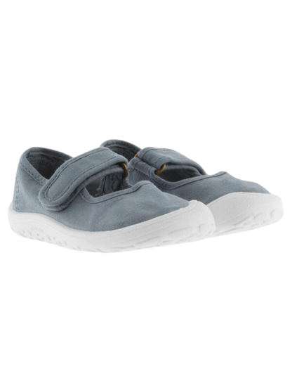Merceditas Barefoot Victoria Atlantico de Lona con Velcro para Niña