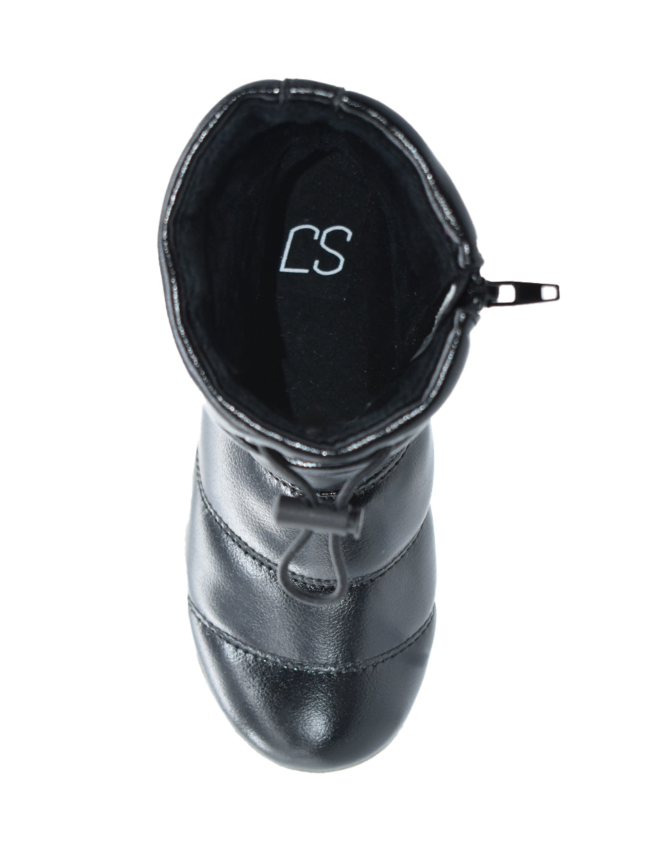 Botas Georgie Boy Blanco Negro con Resorte para Niña