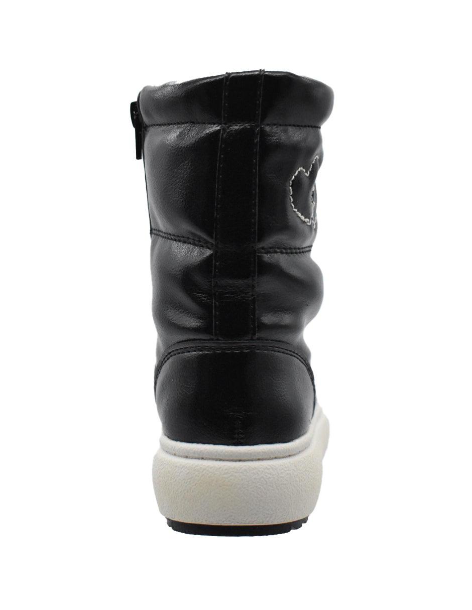 Botas Georgie Boy Blanco Negro con Resorte para Niña