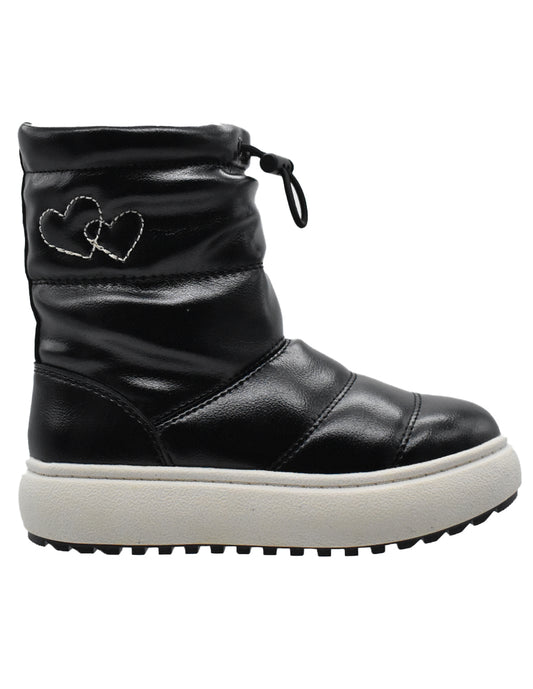 Botin Georgie Boy Blanco Negro con Resorte para Niña