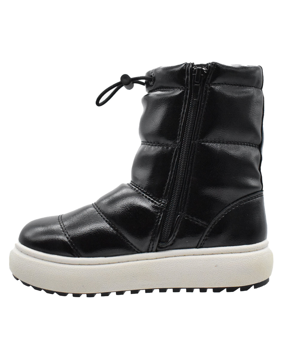 Botas Georgie Boy Blanco Negro con Resorte para Niña