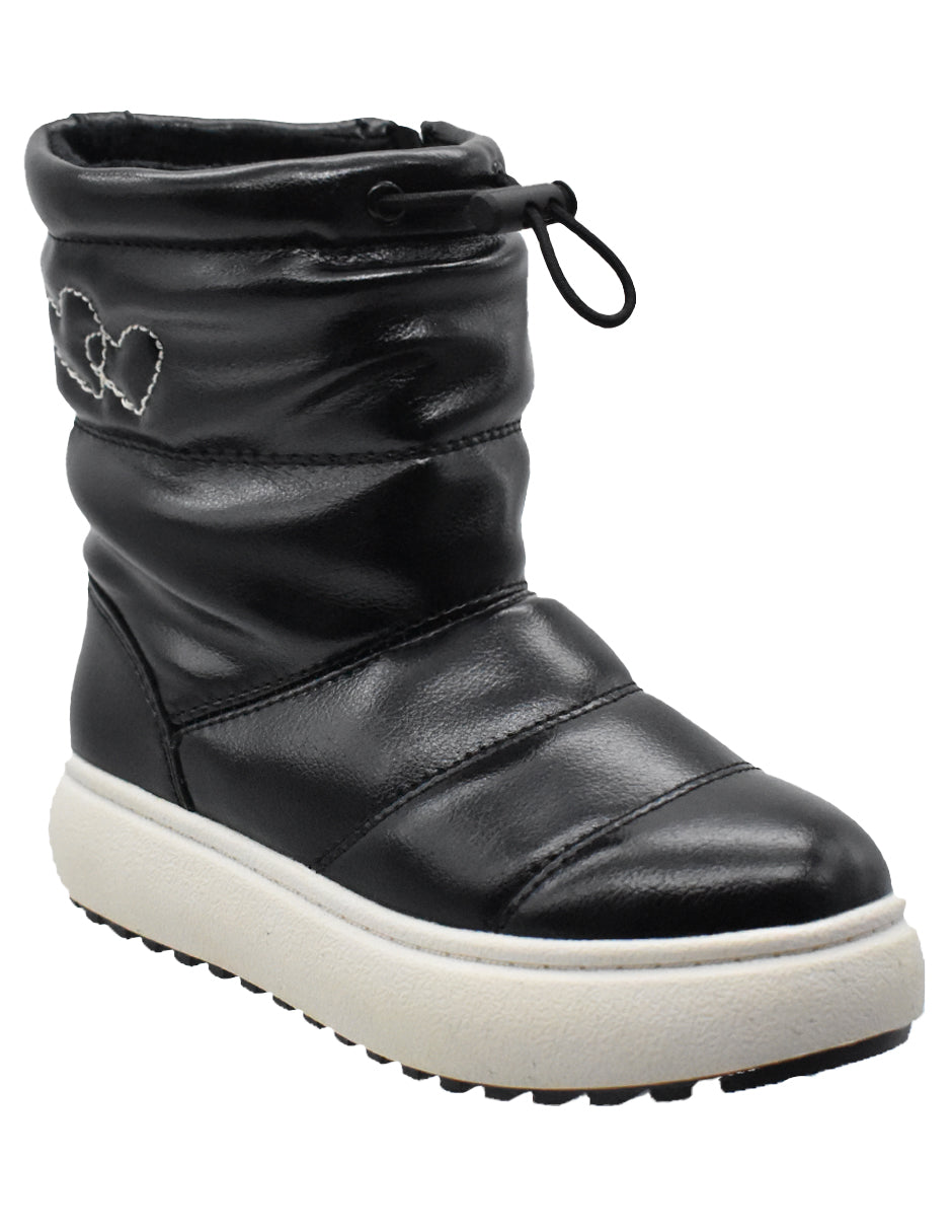 Botas Georgie Boy Blanco Negro con Resorte para Niña