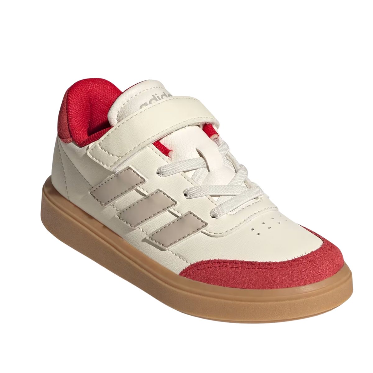 Tenis Niño Courtblock EL C Blanco con Rojo- ADIDAS