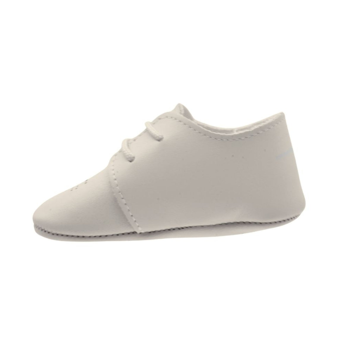 Zapato bebe agujeta en piel blanca- PEKIS