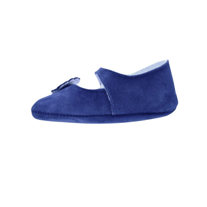 Zapato de bebé en ante azul marino – Pekis