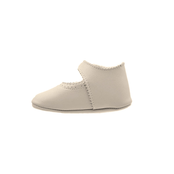 Zapato de bebé en piel con botón – PEKIS