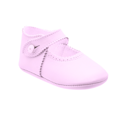 Zapato Bebe Boton Piel