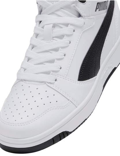 Tenis Puma Rebound V6 Mid JR Blancos para Niño