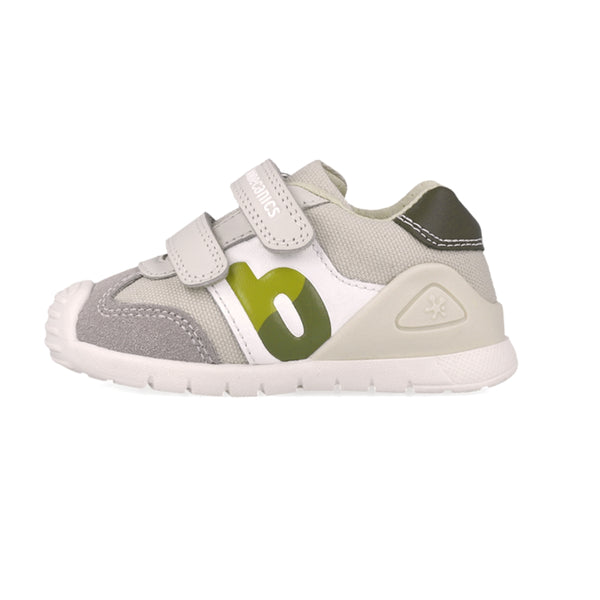 Zapato Niño Doble Velcro Verde y Gris -BIOMECANICS