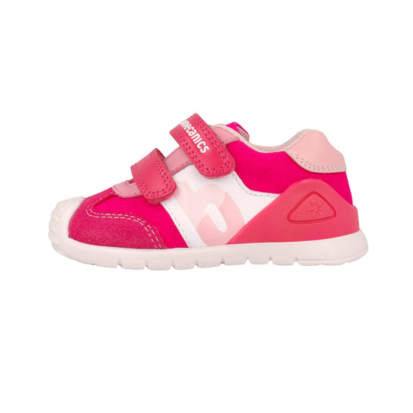 Zapato Niña Rosa con Doble Velcro - BIOMECANICS