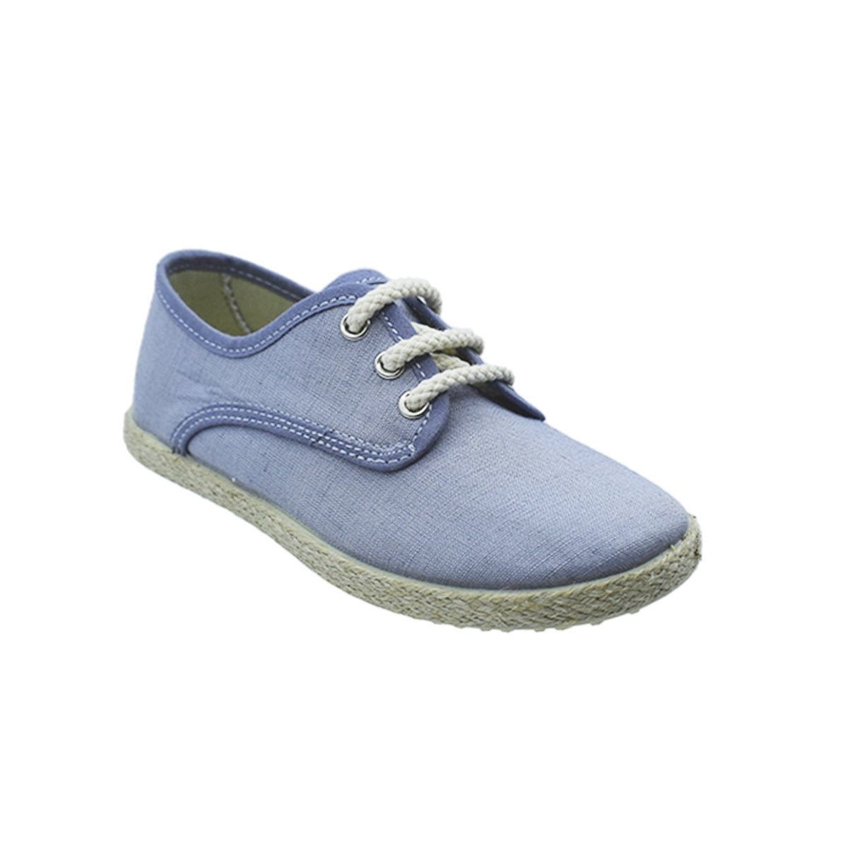 ZAPATO NIÑO GRIS LONA CORDONES/YUTE- PEKIS
