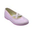 Zapato de niña tipo salón rosa brillante con elásticos – Pekis