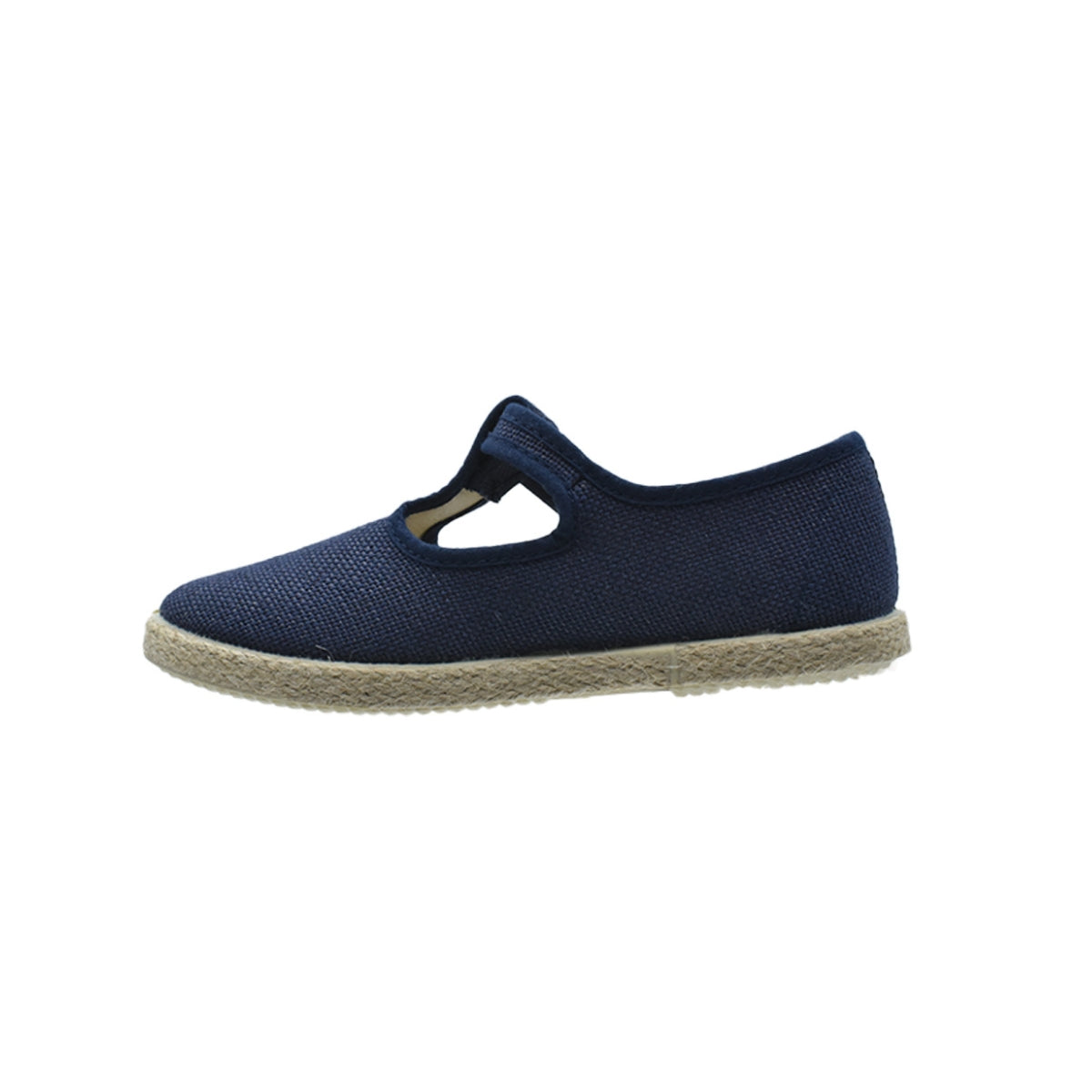 Zapato tipo pepito unisex en lino azul marino – Tokolate