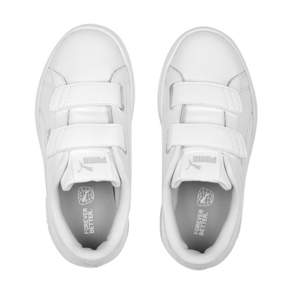 Tenis Puma Smash 3.0 L Blanco para Niños (Unisex)
