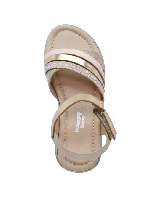 Sandalia Niña con Velcro, Herraje Metálico y Detalle Brillante - GEORGIE BOY