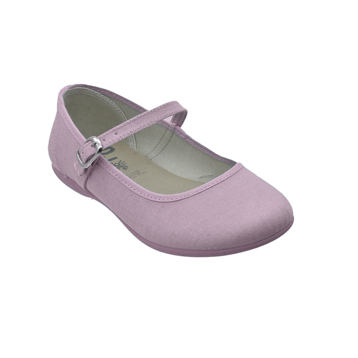 Zapato de niña con hebilla en piqué lila – Pekis