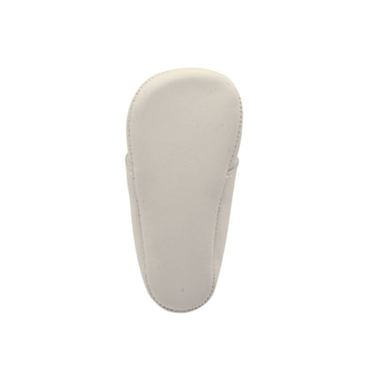Zapato bebe agujeta en piel blanca- PEKIS