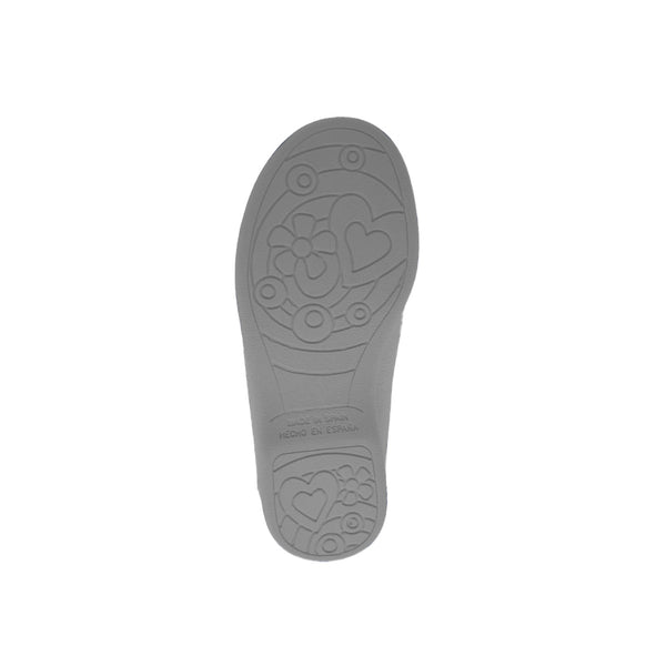 Zapato de niña tipo salón en color plata con elásticos – Pekis