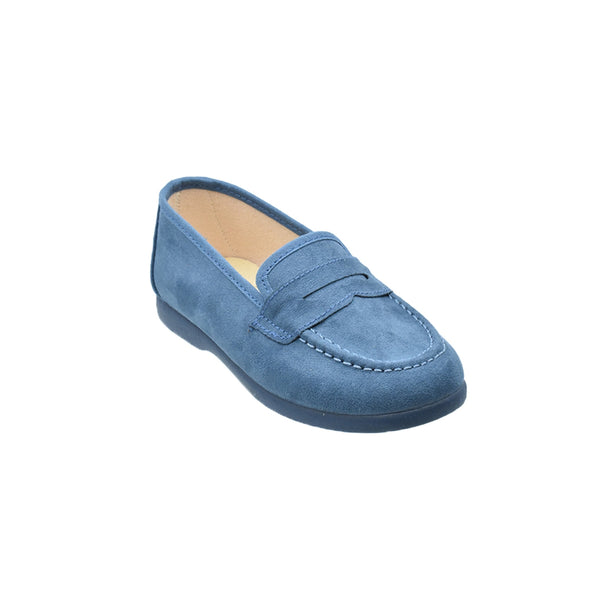 Mocasín de niño en serratex azul con antifaz – Tokolate