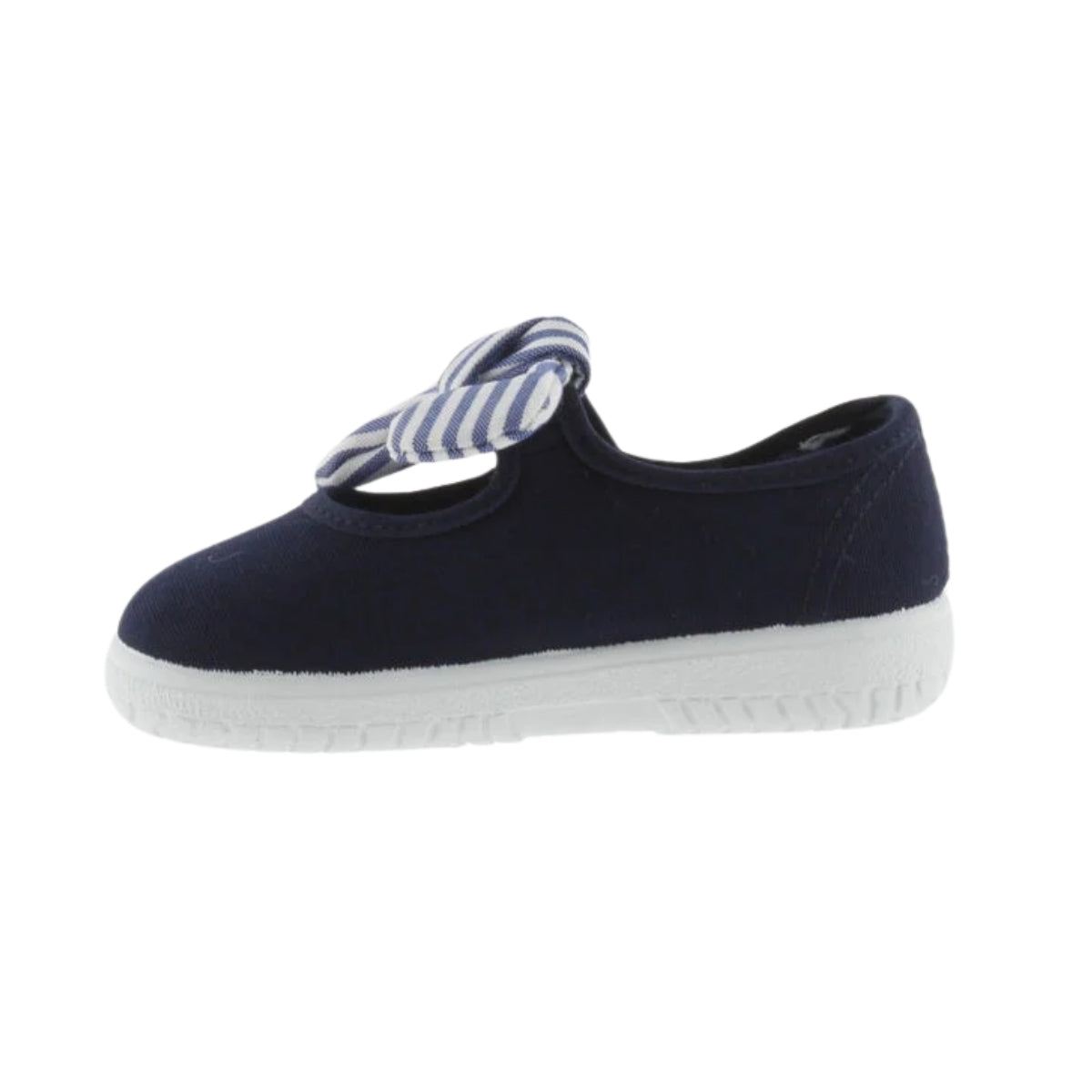 Zapato Lona Niña con Pañuelo de Rayas- VICTORIA