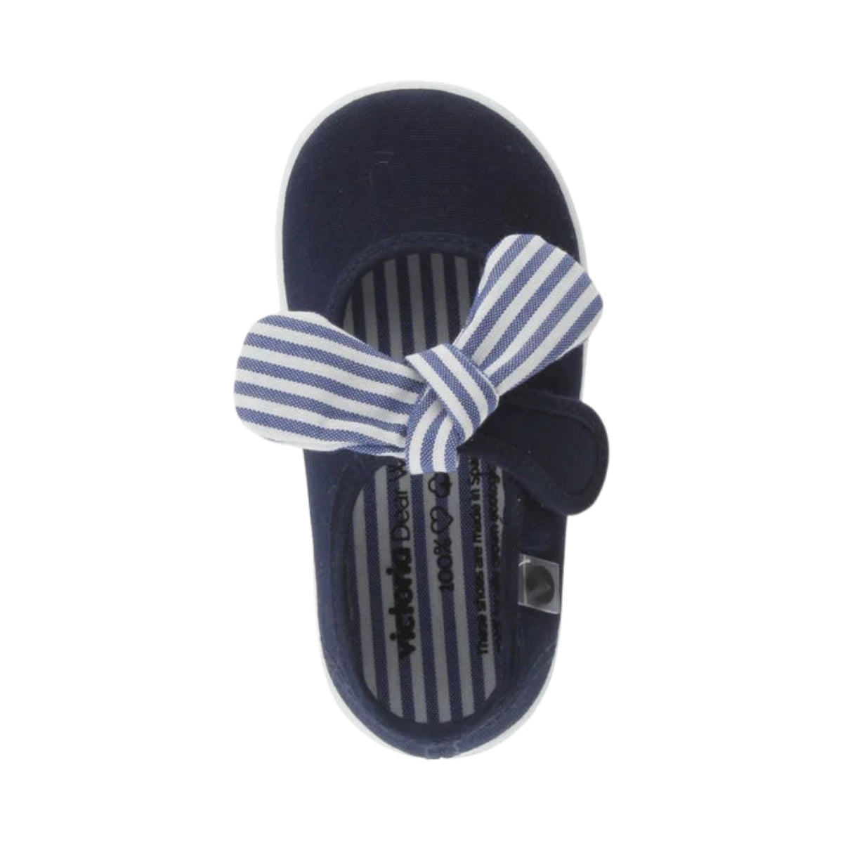 Zapato Lona Niña con Pañuelo de Rayas- VICTORIA