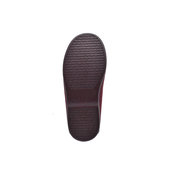 Mocasín de niño en serratex burdeos con antifaz – Tokolate