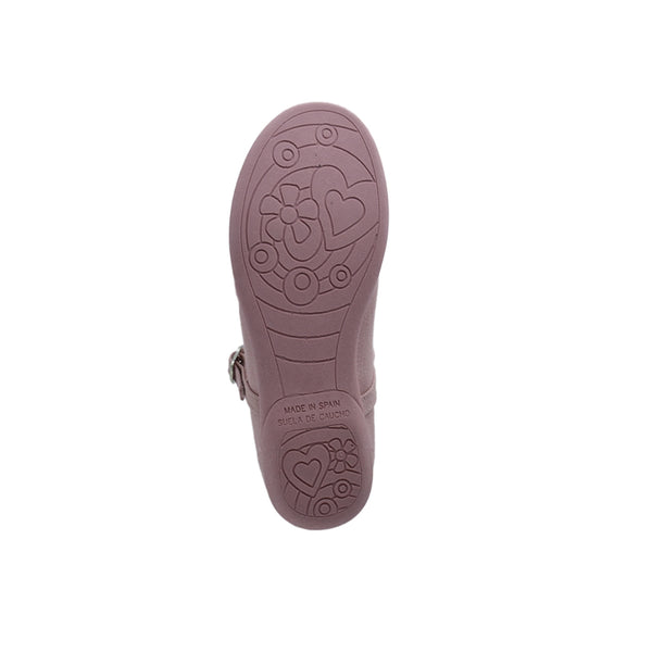 Zapato de niña con hebilla en piqué lila – Pekis